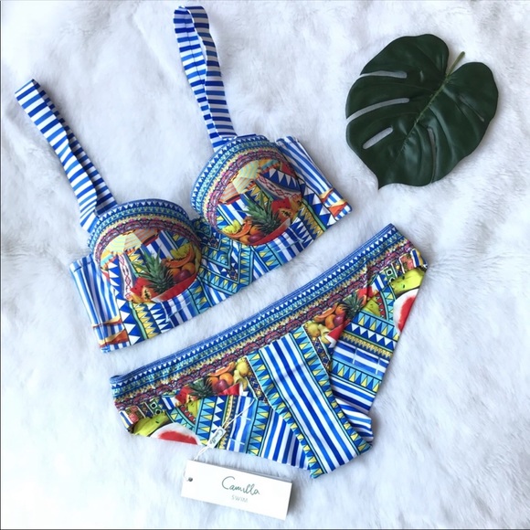 NEW Camilla Book a Shade Bustier Bikini - Picture 2 of 7